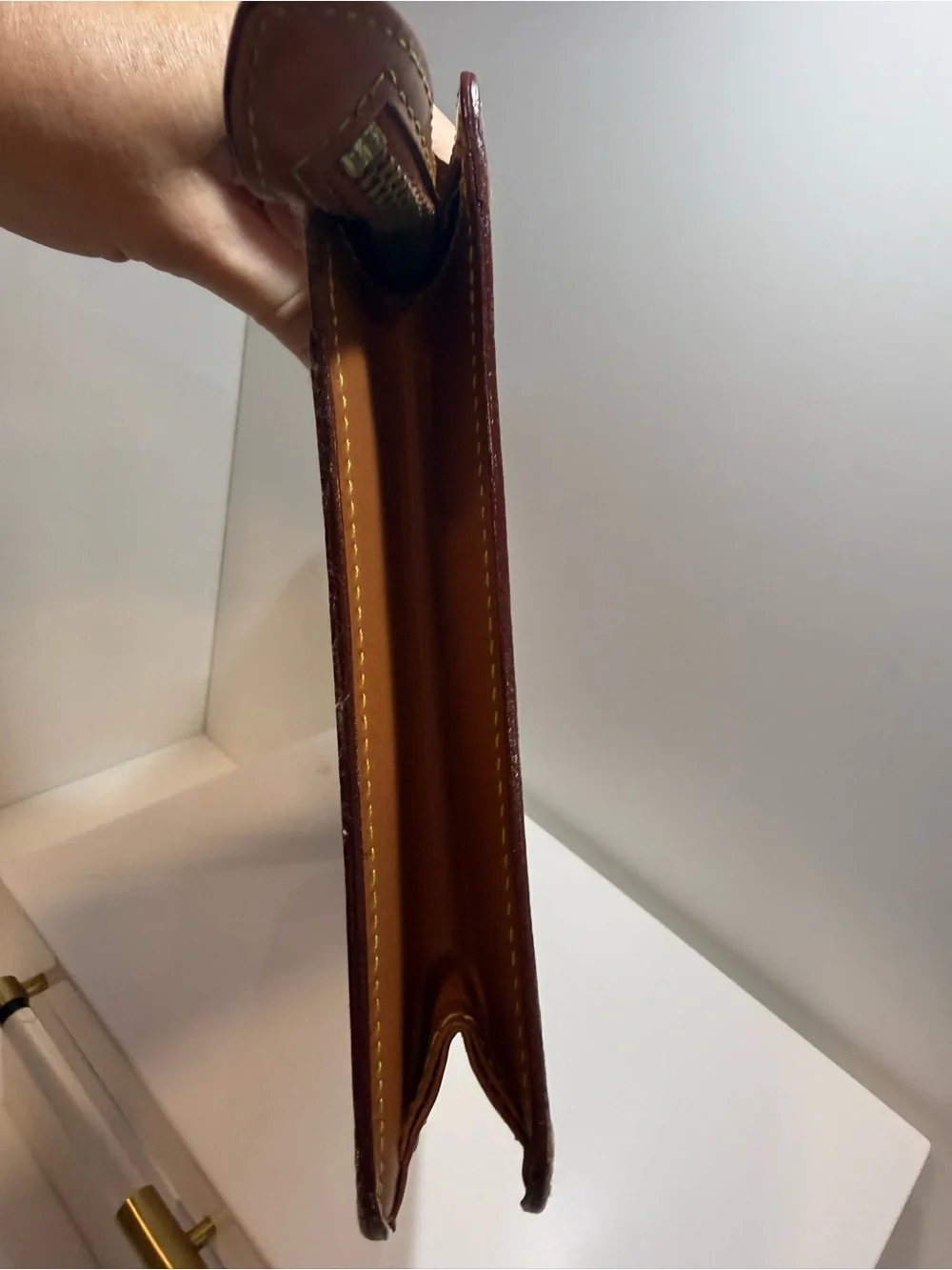 Louis Vuitton Cognac Epi Leather Clutch